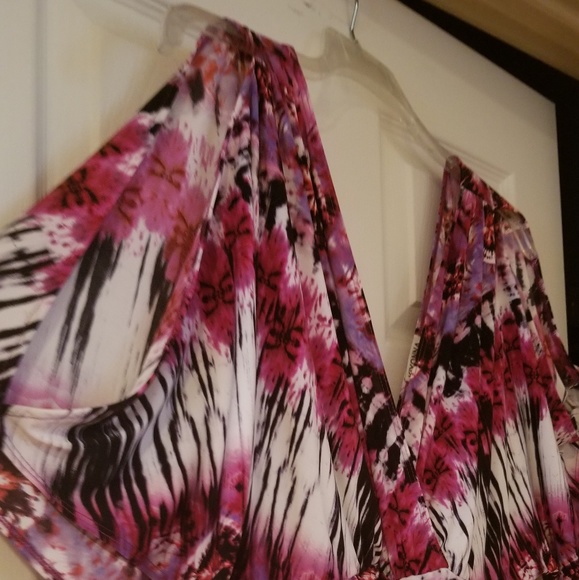 Kiyonna - Tie Dyed Cold Shoulder Maxi Dress - Sz 1 - Picture 3 of 6